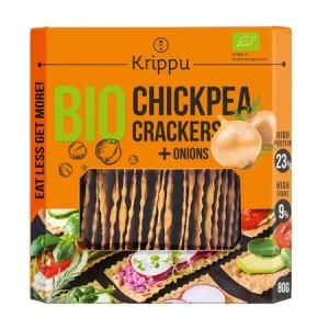 Crackers Bio Năut cu Ceapă, 80g, Krippu - Img 2