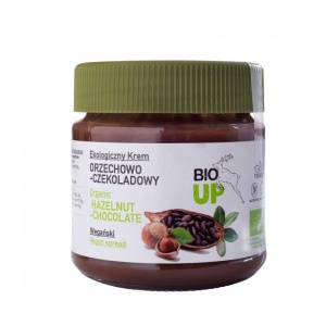 Crema bio de ciocolata cu alune de padure, 190g, Super Fudgio