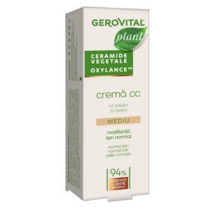 Crema CC matifianta pentru ten normal, nuanta mediu, 30ml, 1350, Gerovital - Img 2
