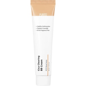 Crema coloranta de fata BB Cream 15 Rose Ivory Cica Clearing, 30 ml, Purito