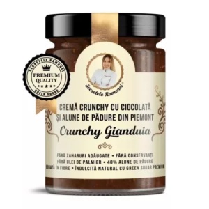 Crema Crunchy Gianduia Secretele Ramonei cu ciocolata si alune de padure din Piemont, 350g, Remedia