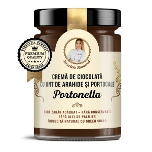 Crema de ciocolata Portonella cu unt de arahide si portocale, Secretele Ramonei, 350g, Remedia