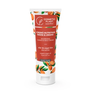 Crema nutritiva de maini si unghii cu ulei de argan si Aloe vera Bio, 100ml, Cosmetic Plant