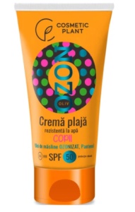 Crema plaja pentru copii SPF50 rezistenta la apa cu ulei de masline, 150 ml, Ozon Cosmetic Plant
