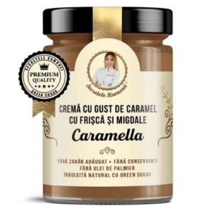 Crema tartinabila caramel, frisca si migdale Caramella, Secretele Ramonei, 350g, Remedia