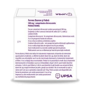 Fervex Durere si Febra, 500mg, 16 comprimate efervescente, Upsa - Img 2