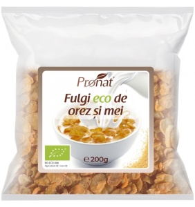 Fulgi de orez si mei eco, 200g, Pronat