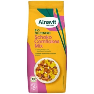 Fulgi de porumb bio cu ciocolata fara gluten, 300g, Alnavit