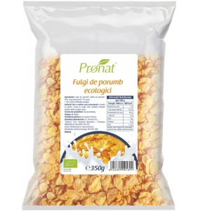 Fulgi de porumb eco, 350g, Pronat