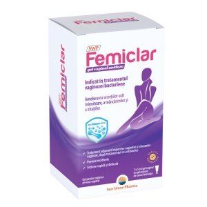 Gel vaginal Femiclar unidoze, 5ml, 7 aplicatoare, Sun Wave Pharma