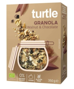 Granola cu nuci si ciocolata Eco fara glutena, 350 gr, Turtle