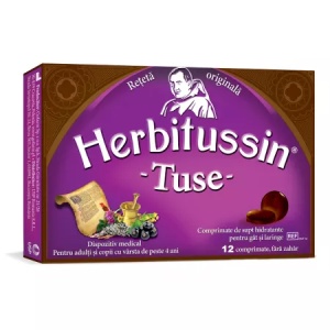 Herbitussin Tuse, 12 comprimate de supt, USP