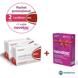 Lactiferon plus, 20 coprimate + Navatac Gyno 800mg, 30 comprimate, pachet promotional, Meditrina