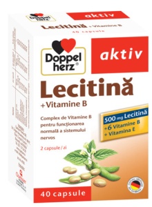 Lecitina 500mg + Vitaminele B, 40 capsule, Doppelherz