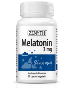 Melatonin, 3mg, 30 capsule vegetale, Zenyth