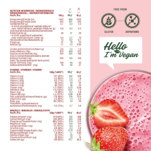 One Meal Prime Vegan Strawberry Love, 360g, Nupo - Img 2