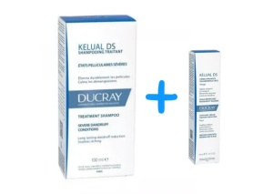 Pachet Kelual DS Sampon anti-scuame anti-recidiva, 100ml + Kelual DS Crema, 40ml, Ducray
