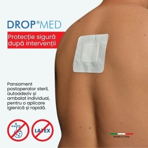 Pansament postoperator Drop Med 10x10 cm, 5 bucati, Pietrasanta Pharma - Img 6