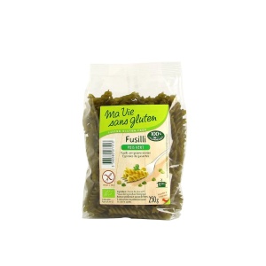 Paste Fusilli din mazare verde bio fara gluten, 250g, Ma Vie Sans Gluten
