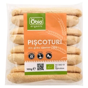 Piscoturi bio din grau spelta, 100g, OBio