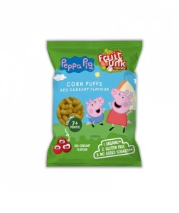 Pufuleti bio cu aroma de coacaze Peppa Pig, 50g, Fruit Funk