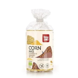 Rondele din porumb expandat cu seminte de in bio, 130g, Lima