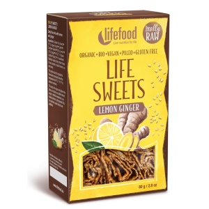 Rulouri raw eco de in, ghimbir si lamaie, 80g, Lifefood
