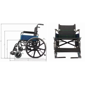 Scaun cu rotile, pliabil, pentru persoane supraponderale CML-777ABJ-56, Medico Denyro - Img 4