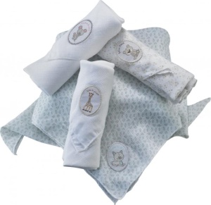 Set scutece din bumbac 70x70cm, 0L+, 4 bucati, 850724, Vulli - Img 2