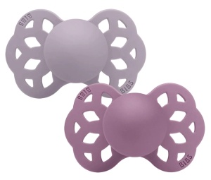 Set suzete Infinity Fossil Grey - Mauve 0luni+, 165111, 2 bucati, Bibs - Img 3