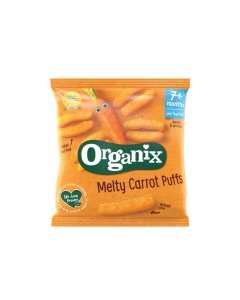 Snack din porumb expandat bio cu morcovi, 20 g, Organix