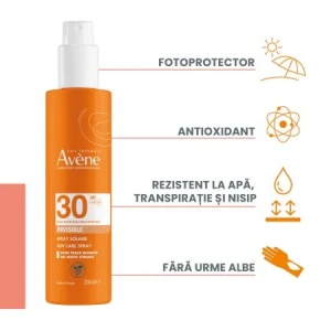 Spray de corp cu protectie solara SPF30, 200ml, Avene - Img 2