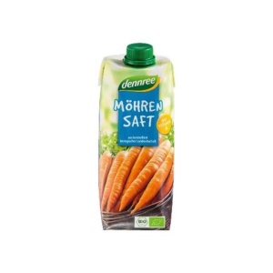 Suc bio de morcovi, 500ml, Dennree