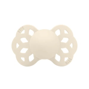 Suzeta 0-6 luni Infinity silicon anatomical ivory 421216C, 1buc, Bibs