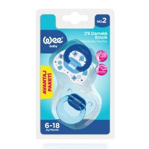 Suzete silicon ortodontice 6-18luni, 2 bucati, 438, Wee Baby - Img 2