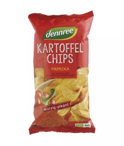 Tortilla chips cu paprika bio, 125g, Dennree