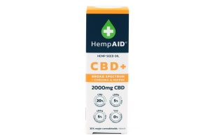 Ulei canepa 2000mg CBD, 500mg CBDA, 500mg CBGA, 200mg Curcuma, 5mg Piper Negru, 10ml, HempAid