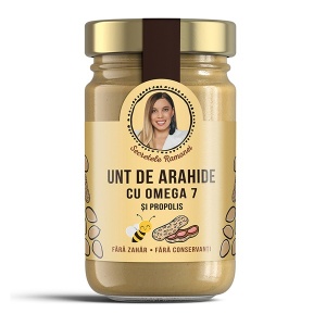 Unt de arahide cu Omega 7 si Propolis, Secretele Ramonei, 350g, Remedia
