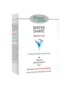 Water Shape cu extract de cactus, 14 tablete efervescente, Power of Nature