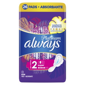 Absorbante Always Platinum Ultra Super 5 picaturi, 26 bucati, P&G