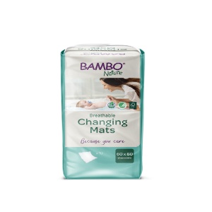 Aleze - Protectii absorbante pentru pat Changing Mats, 60x60 cm, 10 bucati, Bambo Nature