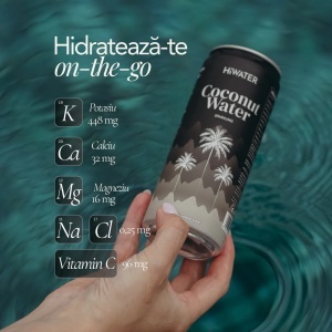 Apa naturala cocos Sparkling, 320ml, Hiwater 3