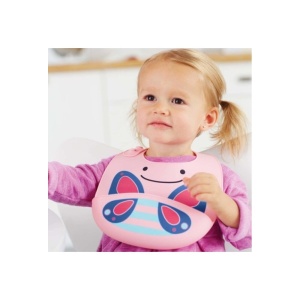 Baveta din silicon Fold&Go Zoo Fluture, 6L+, 232202, Skip Hop - Img 2