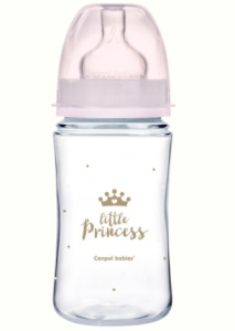 Biberon anticolic PP EasyStart Royal Baby pink gat larg 240ml, 35/234, Canpol