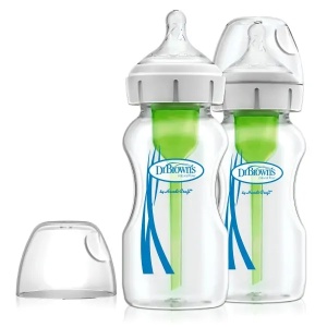 Biberon cu gat larg din sticla, 270ml, 2 bucati, 9200, Dr. Browns - Img 2