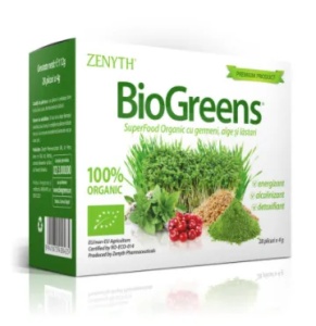 BioGreens, 28 plicuri, Zenyth