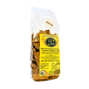 Biscuiti integrali cu telina, 200g, Ecomania
