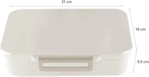 Caserola pentru pranz din tritan cu 4 compartimente, galbena cu design tunet, Citron - Img 7
