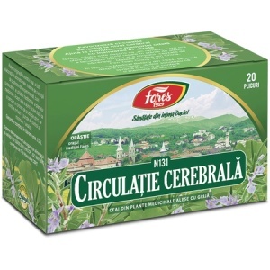 Ceai Circulatie Cerebrala, N131, 20 plicuri, Fares - Img 2
