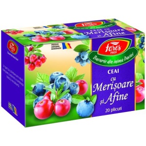 Ceai Merisoare si afine, 20 plicuri, Fares - Img 2